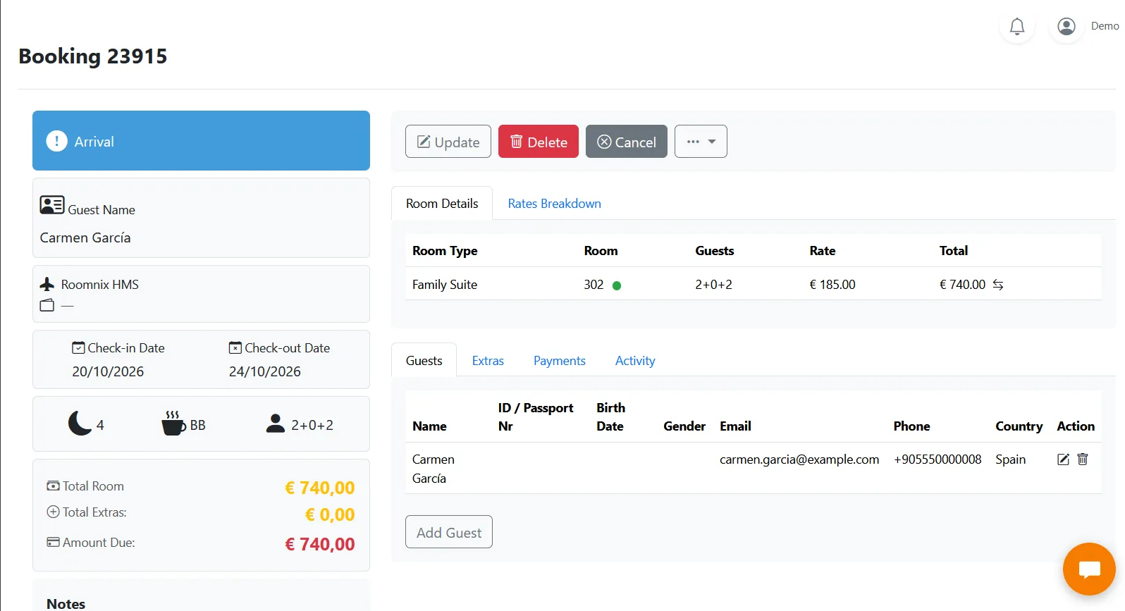 Folio & payments