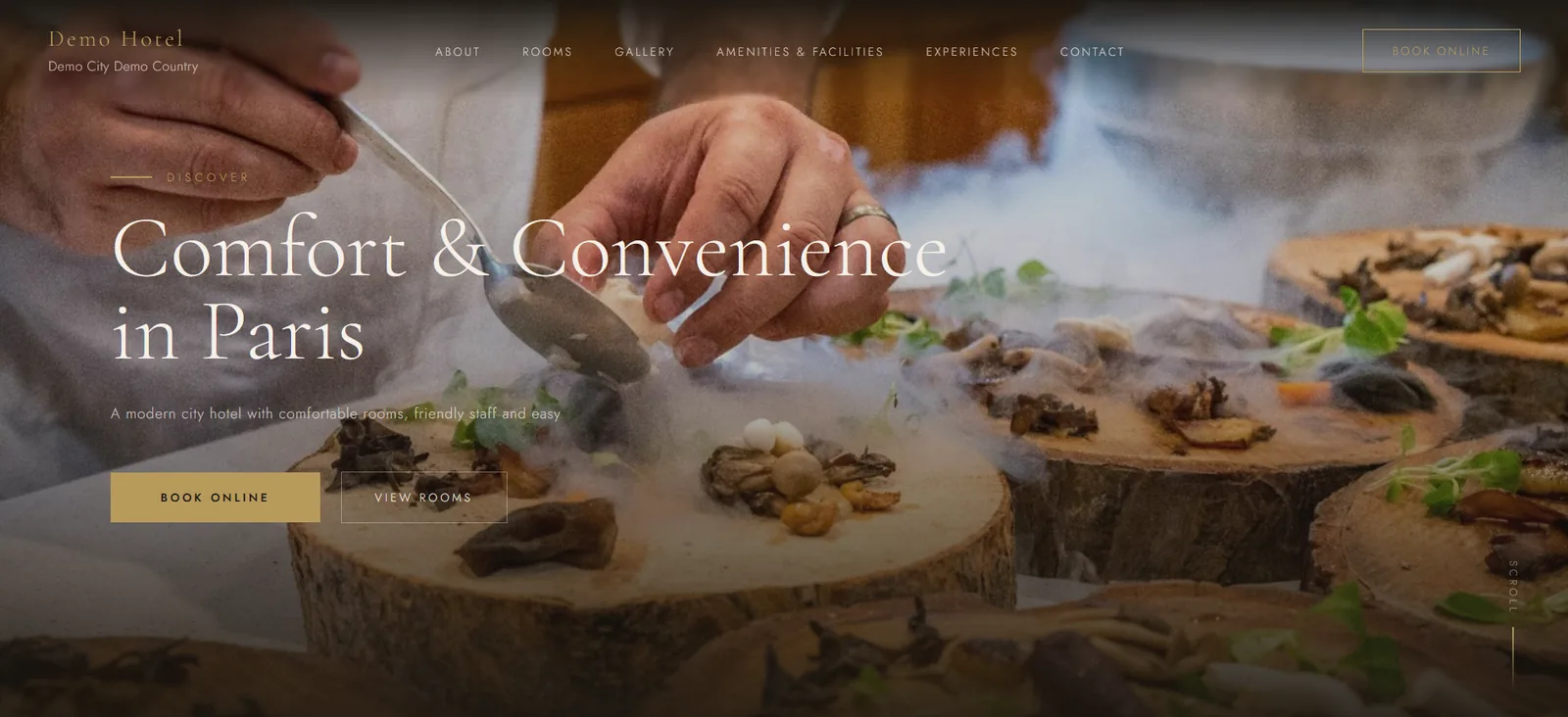 A hotel website in minutes